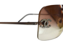 Load image into Gallery viewer, CHANEL シャネル リムレス サングラス 4017-D c.124/89 サイズ62□17 120 ココマーク ラインストーン ピンク系 グラデーション 美品 中古 4b003213