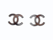 Load image into Gallery viewer, 極美品 CHANEL シャネル ピアス ココマーク 両耳 ミラー アクセサリー 09C刻印 フランス製 GP クリア ゴールド金具 中古 4b003216