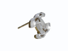 Load image into Gallery viewer, 極美品 CHANEL シャネル ピアス ココマーク 両耳 ミラー アクセサリー 09C刻印 フランス製 GP クリア ゴールド金具 中古 4b003216