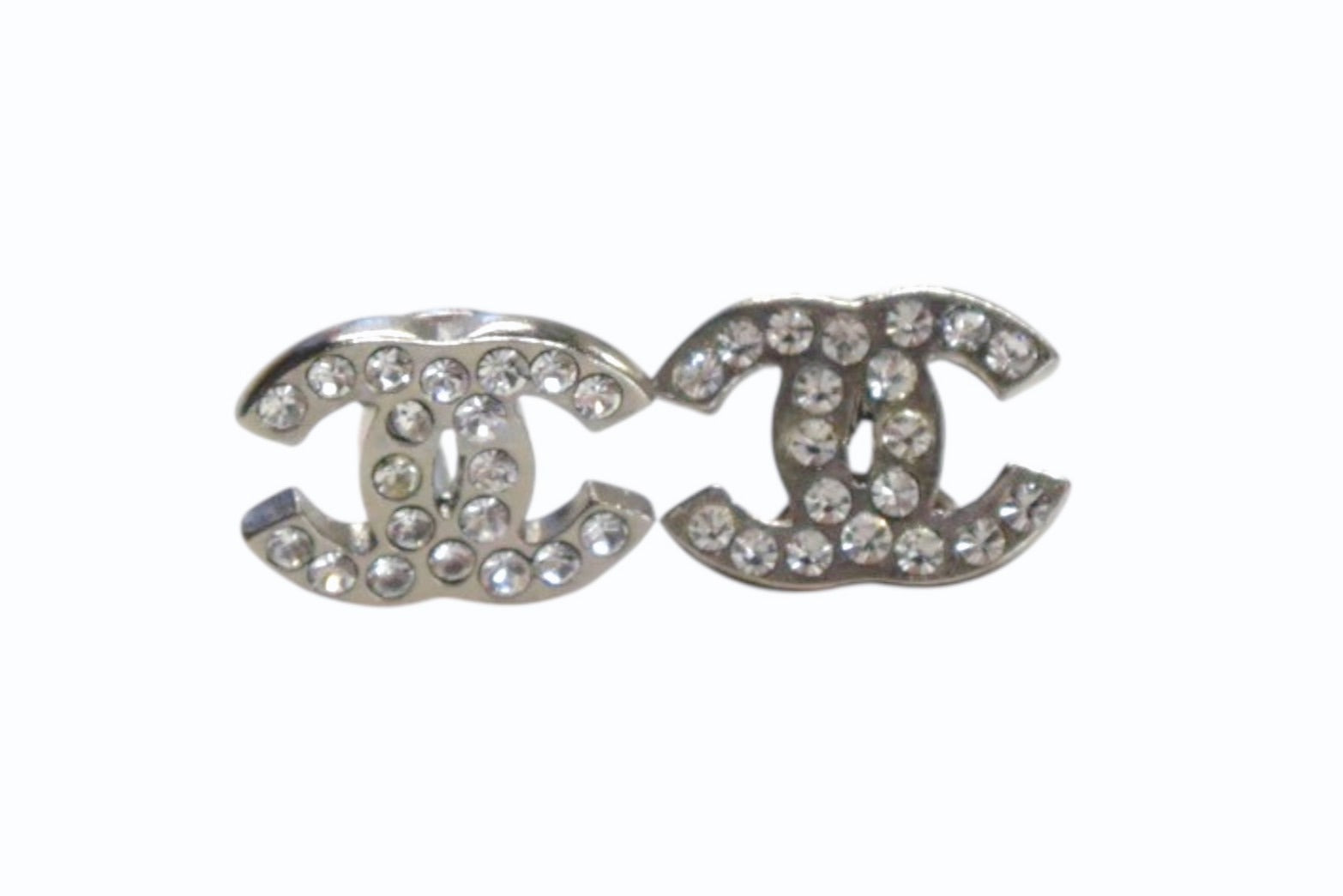 CHANEL シャネル ピアス ココマーク 10V刻印 メタル ラインストーン