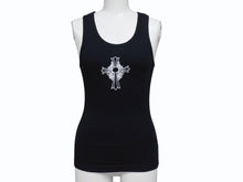 画像をギャラリービューアに読み込む, 極美品 CHROME HEARTS クロムハーツ タンクトップ サイズM オールドクロス CHクロス アーチロゴ FUCK YOU プリント ブラック 中古 4b003228
