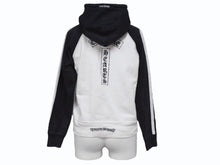 画像をギャラリービューアに読み込む, CHROME HEARTS クロムハーツ ラグランフーディー パーカー サイズS オールドモデル ホワイト ブラック 刺繍 レディース 美品 中古 4b003230