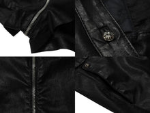 画像をギャラリービューアに読み込む, 極美品 CHROME HEARTS クロムハーツ DAGGER Zip Overalls CRSBLL レザーサロペット オーバーオール サイズS ダガージップ 中古 4b003231