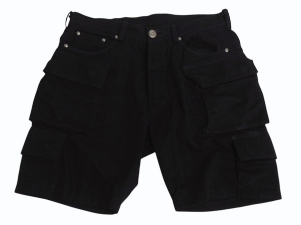 CHROME HEARTS Fatigue Arch Logo Button Cargo Shorts Shorts Cotton Black SV925 Size 33 Good Condition Used 4b003235