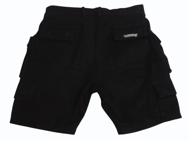CHROME HEARTS Fatigue Arch Logo Button Cargo Shorts Shorts Cotton Black SV925 Size 33 Good Condition Used 4b003235