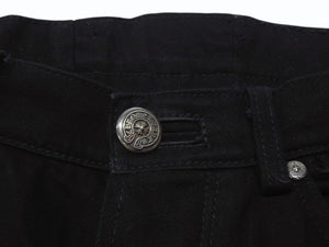 CHROME HEARTS Fatigue Arch Logo Button Cargo Shorts Shorts Cotton Black SV925 Size 33 Good Condition Used 4b003235