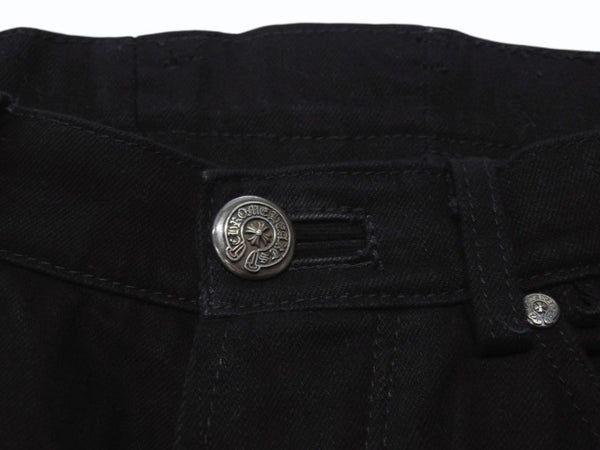 CHROME HEARTS Fatigue Arch Logo Button Cargo Shorts Shorts Cotton Black SV925 Size 33 Good Condition Used 4b003235