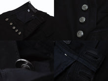 画像をギャラリービューアに読み込む, CHROME HEARTS クロムハーツ ファティーグ アーチロゴボタン カーゴハーフパンツ ショーツ コットン ブラック SV925 サイズ33 美品 中古 4b003235