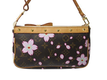 Load image into Gallery viewer, 極美品 LOUISVUITTON ルイヴィトン 村上隆 ポシェットアクセソワール ポーチ M92006 モノグラムチェリーブロッサム 中古 4b003244