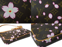 Load image into Gallery viewer, 極美品 LOUISVUITTON ルイヴィトン 村上隆 ポシェットアクセソワール ポーチ M92006 モノグラムチェリーブロッサム 中古 4b003244