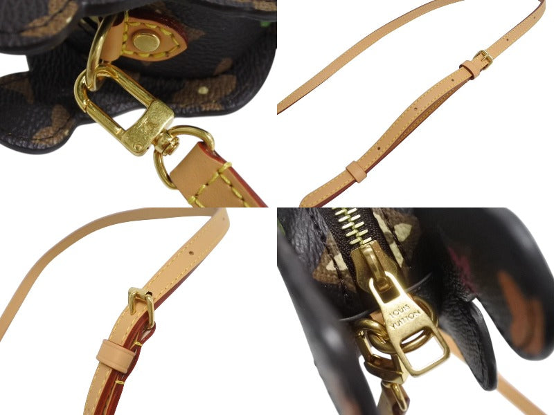 新品同様 LOUIS VUITTON ルイヴィトン タイラーザクリエイター ショルダーバッグ モノグラム ストラップ M83342 ゴールド金具 ブラウン 中古 4b003247