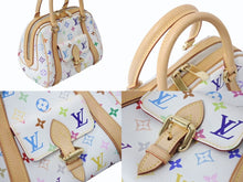 Load image into Gallery viewer, LOUIS VUITTON ルイヴィトン プリシラ ハンドバッグ M40096 モノグラム マルチカラー ホワイト 村上隆 美品 中古 4b003248