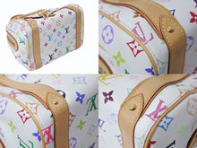 Load image into Gallery viewer, LOUIS VUITTON ルイヴィトン プリシラ ハンドバッグ M40096 モノグラム マルチカラー ホワイト 村上隆 美品 中古 4b003248