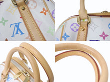 Load image into Gallery viewer, LOUIS VUITTON ルイヴィトン プリシラ ハンドバッグ M40096 モノグラム マルチカラー ホワイト 村上隆 美品 中古 4b003248