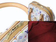 Load image into Gallery viewer, LOUIS VUITTON ルイヴィトン プリシラ ハンドバッグ M40096 モノグラム マルチカラー ホワイト 村上隆 美品 中古 4b003248