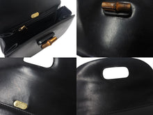 Load image into Gallery viewer, GUCCI グッチ バンブー ハンドバッグ 000 099 0633 カーフスキン ブラック ゴールド金具 バンブー 良品 中古 4b003254