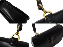 Load image into Gallery viewer, GUCCI グッチ バンブー ハンドバッグ 000 099 0633 カーフスキン ブラック ゴールド金具 バンブー 良品 中古 4b003254