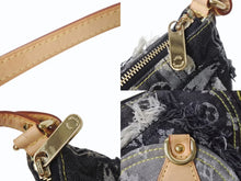 Load image into Gallery viewer, 極美品 LOUIS VUITTON ルイヴィトン モノグラムデニム パウチィ ワンショルダーバッグ ブラック M95383 中古 4b003255