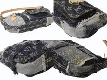 Load image into Gallery viewer, 極美品 LOUIS VUITTON ルイヴィトン モノグラムデニム パウチィ ワンショルダーバッグ ブラック M95383 中古 4b003255