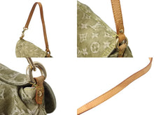 画像をギャラリービューアに読み込む, LOUIS VUITTON ルイヴィトン ミニ プリーティ ワンショルダーバッグ M95217 モノグラム デニム カーキ 美品 中古 4b003256