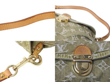 画像をギャラリービューアに読み込む, LOUIS VUITTON ルイヴィトン ミニ プリーティ ワンショルダーバッグ M95217 モノグラム デニム カーキ 美品 中古 4b003256