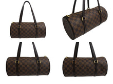 Load image into Gallery viewer, 極美品 LOUIS VUITTON ルイヴィトン パピヨン30 ハンドバッグ N51303 ダミエ エベヌ ブラウン ゴールド金具 中古 4b003259