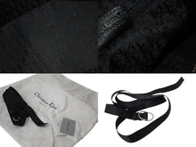 Load image into Gallery viewer, Christian Dior クリスチャンディオール ショルダーバッグ 2way 01-MA-0053 ラインストーン キャンバス カーキ ブラック 良品 中古 4b003262