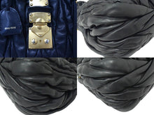 Load image into Gallery viewer, MIUMIU ミュウミュウ マテラッセ ハンドバッグ 2WAY キルティング レザー ブラック ゴールド金具 美品 中古 4b003265