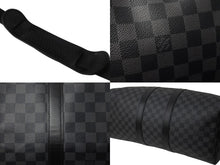 画像をギャラリービューアに読み込む, 極美品 LOUISVUITTON ルイヴィトン キーポルバンドリエール45 ボストンバッグ N41418 ダミエグラフィット ブラック 中古 4b003272