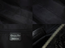 画像をギャラリービューアに読み込む, Christian Dior クリスチャンディオール トロッター ワンショルダーバッグ 06-BO-0016 キャンバス レザー ブラック ガリアーノ期 美品 中古 4b003274