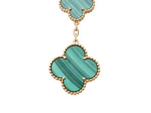 画像をギャラリービューアに読み込む, 極美品 Van Cleef&amp;Arpels ヴァンクリーフ&amp;アーペル マジック アルハンブラ イヤリング マラカイト 3モチーフ ピアス VCARO2AG00 18k 18.8g ゴールド 中古 4b003278
