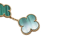 画像をギャラリービューアに読み込む, 極美品 Van Cleef&amp;Arpels ヴァンクリーフ&amp;アーペル マジック アルハンブラ イヤリング マラカイト 3モチーフ ピアス VCARO2AG00 18k 18.8g ゴールド 中古 4b003278