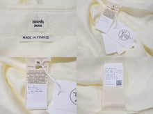 Load image into Gallery viewer, 新品未使用 HERMES エルメス ROBE INSPI LONGUE CHEMISE シルクワンピース 4E0578DE9136 サイズ36 アイボリー 総柄 中古 4b003285