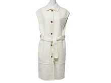 Load image into Gallery viewer, 新品未使用 HERMES エルメス カシミヤ ロングベスト 4E0101DA サイズ34 ダブルフェイス アイボリー 中古 4b003297