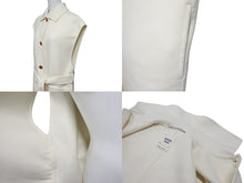 Load image into Gallery viewer, 新品未使用 HERMES エルメス カシミヤ ロングベスト 4E0101DA サイズ34 ダブルフェイス アイボリー 中古 4b003297