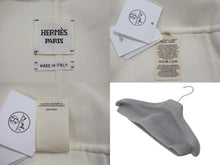 Load image into Gallery viewer, 新品未使用 HERMES エルメス カシミヤ ロングベスト 4E0101DA サイズ34 ダブルフェイス アイボリー 中古 4b003297