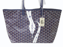Load image into Gallery viewer, 新品未使用 GOYARD ゴヤール サンルイPM バッグ トートバッグ STLOUIPMLTY12CL12P マーカージュアート スネーク 蛇 ネイビー 中古 4b003302