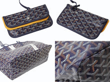 Load image into Gallery viewer, 新品未使用 GOYARD ゴヤール サンルイPM バッグ トートバッグ STLOUIPMLTY12CL12P マーカージュアート スネーク 蛇 ネイビー 中古 4b003302
