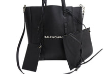 画像をギャラリービューアに読み込む, BALENCIAGA バレンシアガ エブリデイ トート XS 2WAY トートバッグ ショルダーバッグ 489813 レザー ブラック ホワイト 美品 中古 4b003303