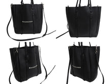 画像をギャラリービューアに読み込む, BALENCIAGA バレンシアガ エブリデイ トート XS 2WAY トートバッグ ショルダーバッグ 489813 レザー ブラック ホワイト 美品 中古 4b003303