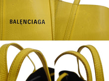 画像をギャラリービューアに読み込む, BALENCIAGA バレンシアガ エブリデイトート XXS 2WAY トートバッグ ハンドバッグ レザー イエロー ブラック 美品 中古 4b003304