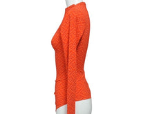 画像をギャラリービューアに読み込む, 極美品 FENDI フェンディ × SKIMS スキムス 長袖ボディスーツ FXF600 サイズXS モックネック キムカーダシアン レッド 総柄 中古 4b003307