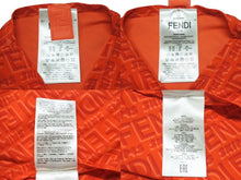 画像をギャラリービューアに読み込む, 極美品 FENDI フェンディ × SKIMS スキムス 長袖ボディスーツ FXF600 サイズXS モックネック キムカーダシアン レッド 総柄 中古 4b003307