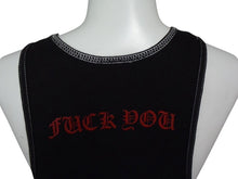 画像をギャラリービューアに読み込む, CHROME HEARTS クロムハーツ ダガー ホースシュー NYC限定 タンクトップ トップス コットン ブラック レッド サイズM 美品 中古 4b003344