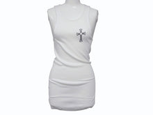 画像をギャラリービューアに読み込む, CHROME HEARTS クロムハーツ タンクトップ サイズM CHクロス ホースシュー プリント NEW YORK ホワイト 美品 中古 4b003347