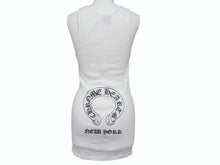 画像をギャラリービューアに読み込む, CHROME HEARTS クロムハーツ タンクトップ サイズM CHクロス ホースシュー プリント NEW YORK ホワイト 美品 中古 4b003347