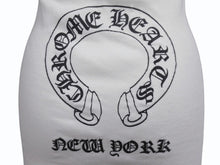 画像をギャラリービューアに読み込む, CHROME HEARTS クロムハーツ タンクトップ サイズM CHクロス ホースシュー プリント NEW YORK ホワイト 美品 中古 4b003347