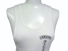 画像をギャラリービューアに読み込む, CHROME HEARTS クロムハーツ タンクトップ サイズM ケルティッククロス スクロールラベルロゴ プリント ホワイト 美品 中古 4b003350