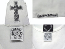 画像をギャラリービューアに読み込む, 極美品 CHROME HEARTS クロムハーツ タンクトップ サイズM ケルティッククロス スクロールラベルロゴ プリント ホワイト 中古 4b003351