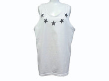 画像をギャラリービューアに読み込む, CHROME HEARTS クロムハーツ タンクトップ ノースリーブ 5Pスター U.S.A製 コットン ホワイト ブラック サイズM 美品 中古 4b003352